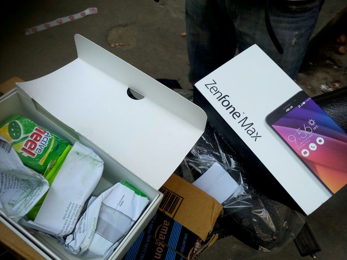 abhishekghorui's tweet photo. #amazonind #Amazon
Amazing Amazon have Delivered detergent soaps instead of #Asus #Zenphone max..amazing https://t.co/N9NLLixmij
