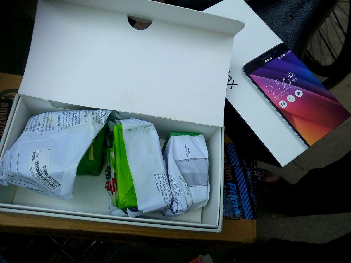abhishekghorui's tweet photo. #amazonind #Amazon
Amazing Amazon have Delivered detergent soaps instead of #Asus #Zenphone max..amazing https://t.co/N9NLLixmij