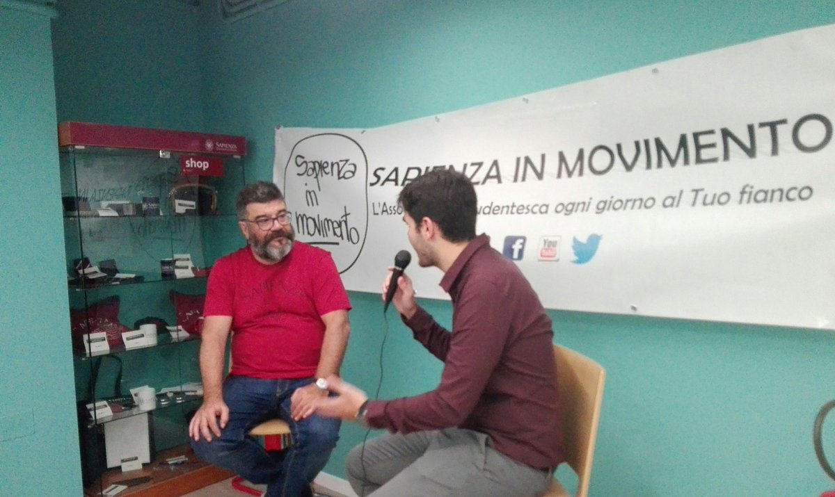 Una chiacchierata con #FrancescoPannofino! #Sapienzainmovimento #sapienzauniversitàdiroma #studentisapienza