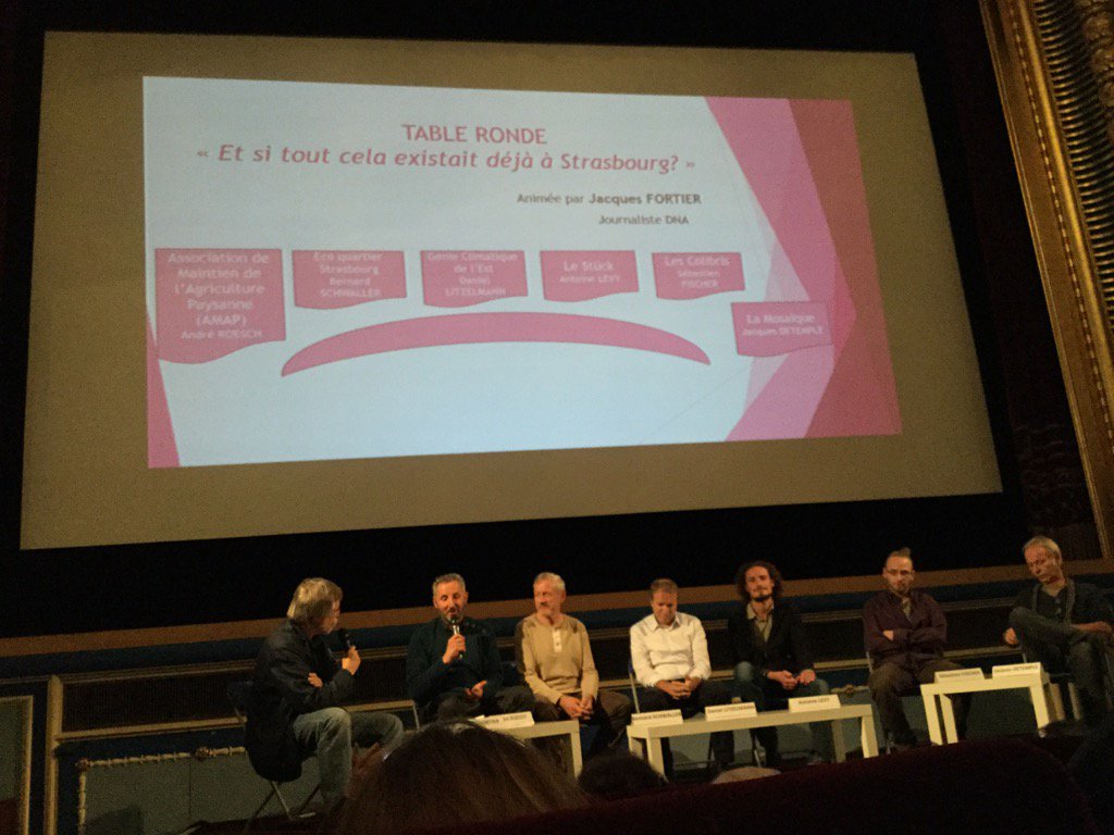 Nadmobil's tweet photo. #agir débat autour du film #Demain. Aucune femme en présence coup dur pour la #democratie #ELDW2016 @DNALive_ https://t.co/eE4QAZNvTr