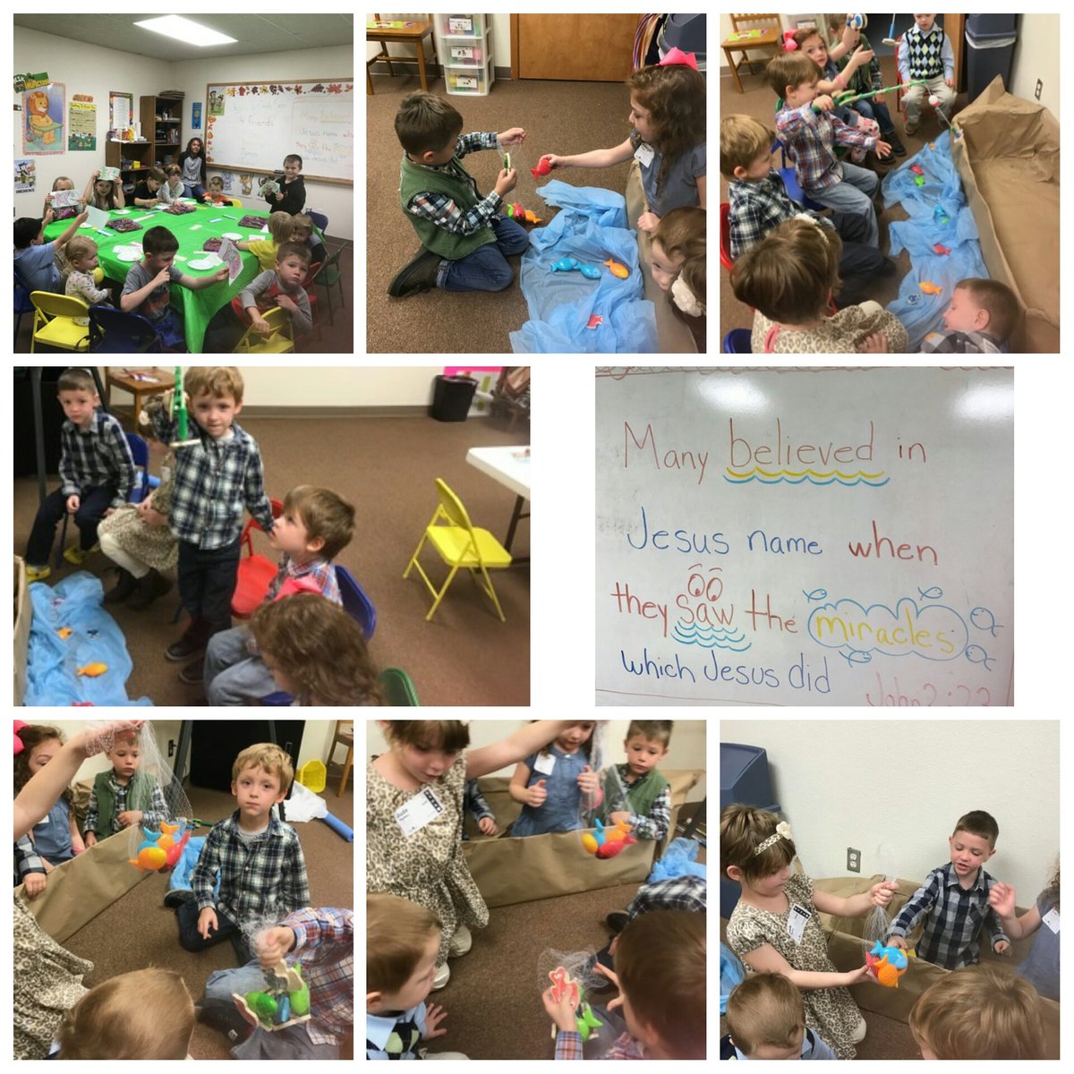 NewLifeBenton's tweet photo. Little B.O.B.s learning together about Jesus and the miracle of fish #WordOfGod #Bible #bibleverse #learningthatcounts #Jesus https://t.co/Qn5rQd8FL5