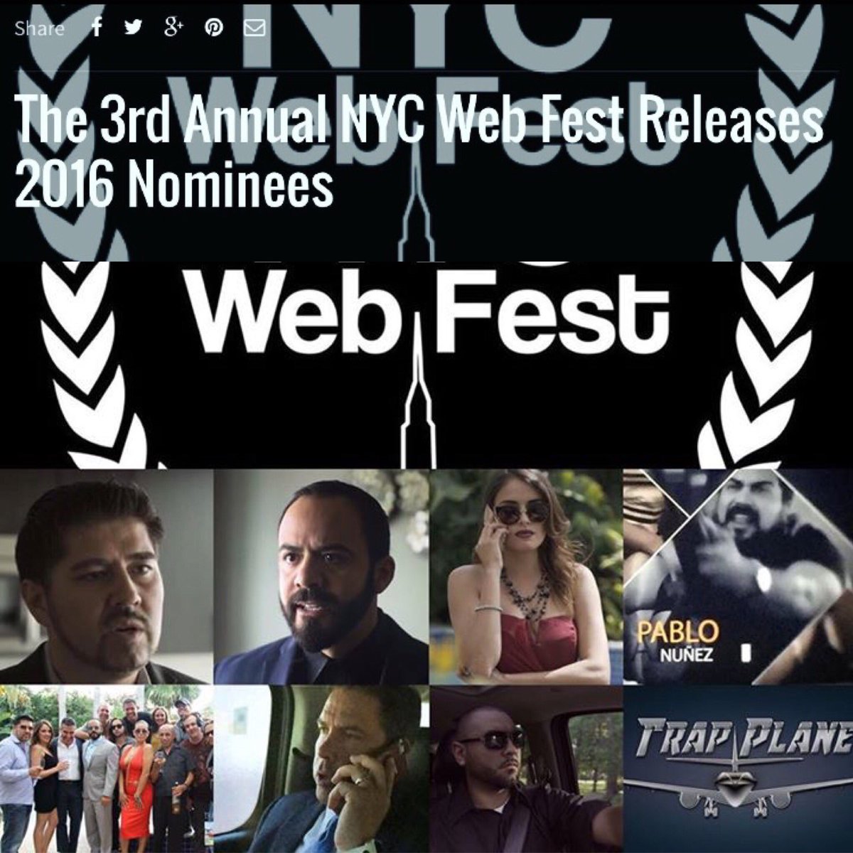 D_Train_'s tweet photo. Our series @TrapPlane is nominated for "Best Drama" at the @NYCwebfest #webseries #Actor #TrapPlane https://t.co/Br6McCUFb9