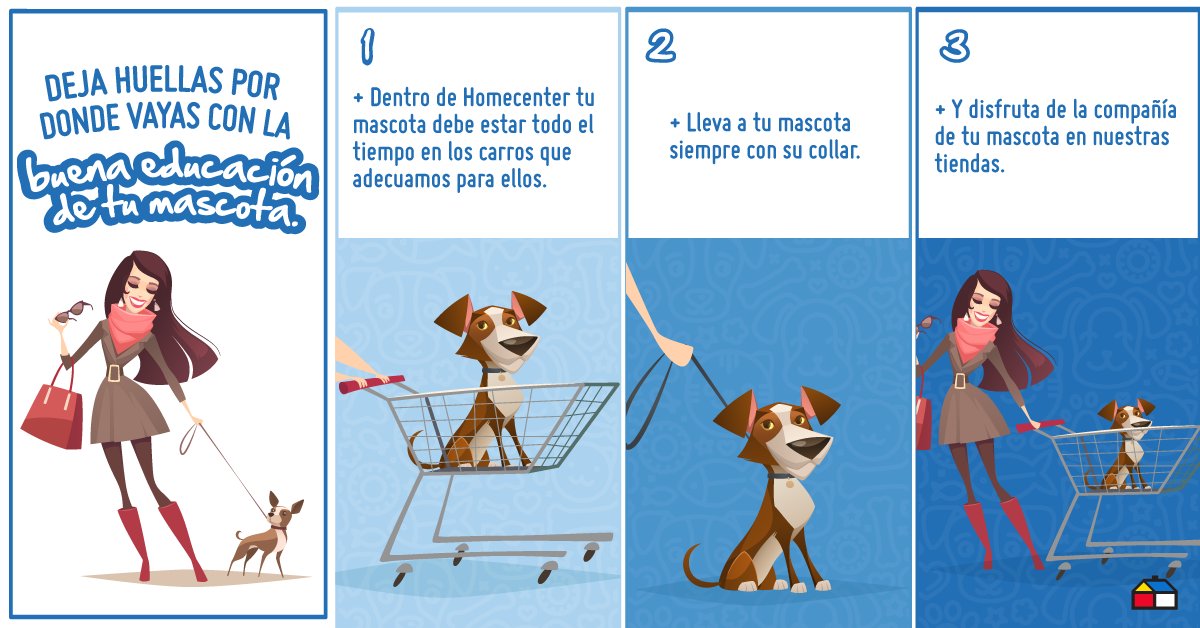 préstamo Accidentalmente traqueteo Homecenter_co di Twitter: "Disfruta de las compras junto a tu mascota con  estos 3 sencillos pasos: 🐶🐶🐶 https://t.co/g2LYM6GrGI" / Twitter