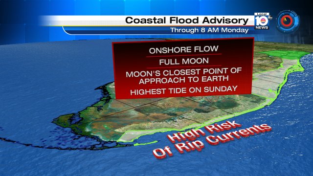 Coastal Flood Advisory for  #SOFLO. Full moon Sunday.  Higher water at high tide.  Watch those low lying areas! https://t.co/JF2UHG9SzP