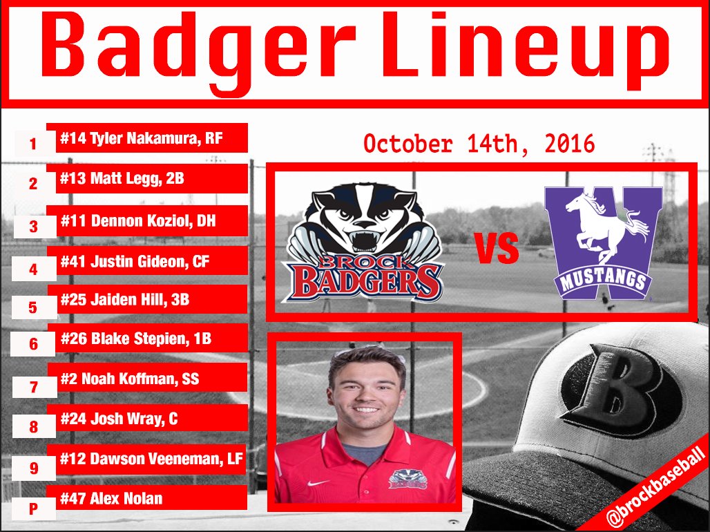 brockbaseball's tweet photo. Our starting lineup for our matchup against @Stangs_Baseball!
#WEAREREADY #BannerSeason #BeatStangs https://t.co/12wivJdOux