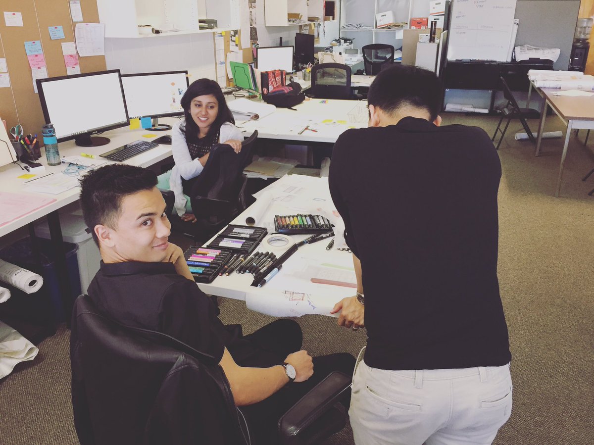 CostonArchitect's tweet photo. #friday 
Working together to choose colors for our latest commercial project!
(Got caught capturing the moment)
#teamworkmakesthedreamwork https://t.co/WLtYuwzRov