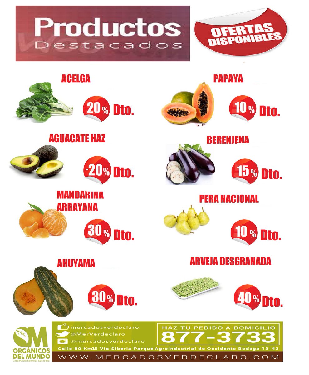 MerVerdeclaro's tweet image. #OfertadelaSemana  #NO tienen químicos, pesticidas, fertilizantes o aditivos sintéticos, Su sabor, color y aroma son de la mayor calidad