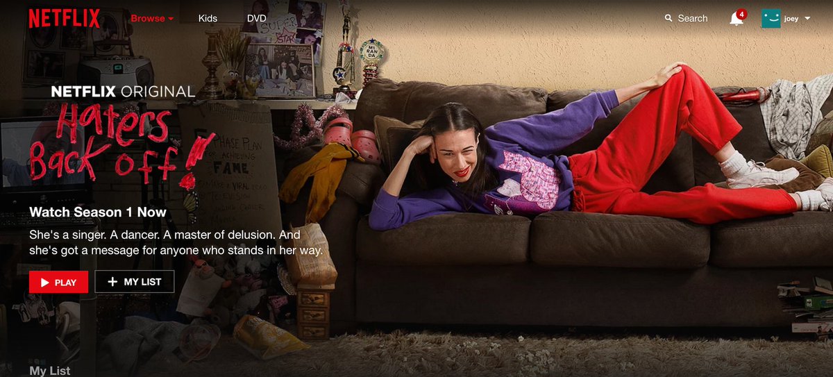 JoeyGraceffa's tweet photo. Just binge watching my girlfriend @MirandaSings new Netflix show! THIS IS SO CRAZY!!! I'M OBSESSED! https://t.co/GmEUlrfM4A