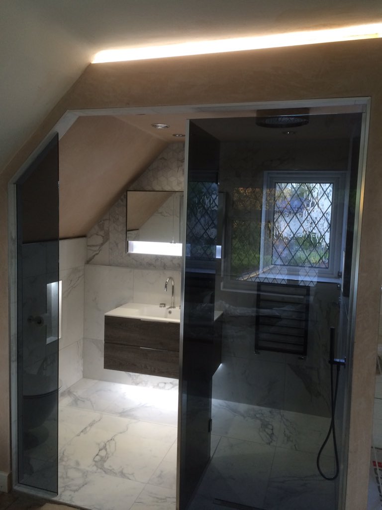 designworkstsb's tweet photo. Bespoke wetroom installation - #zucchetti savoir #arblu dress furniture #coem marmi bianchi tiles. #kbbdesignworks https://t.co/pHLVf1hTZ3