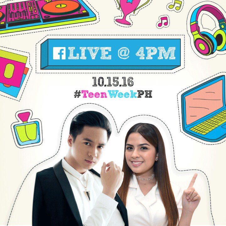 luigipacho's tweet photo. Don't forget to tune-in today at #TeenWeekPH's live show at 4PM! Go on over to https://t.co/J8UMiBY3kw and like their page! https://t.co/9BOZP09uln