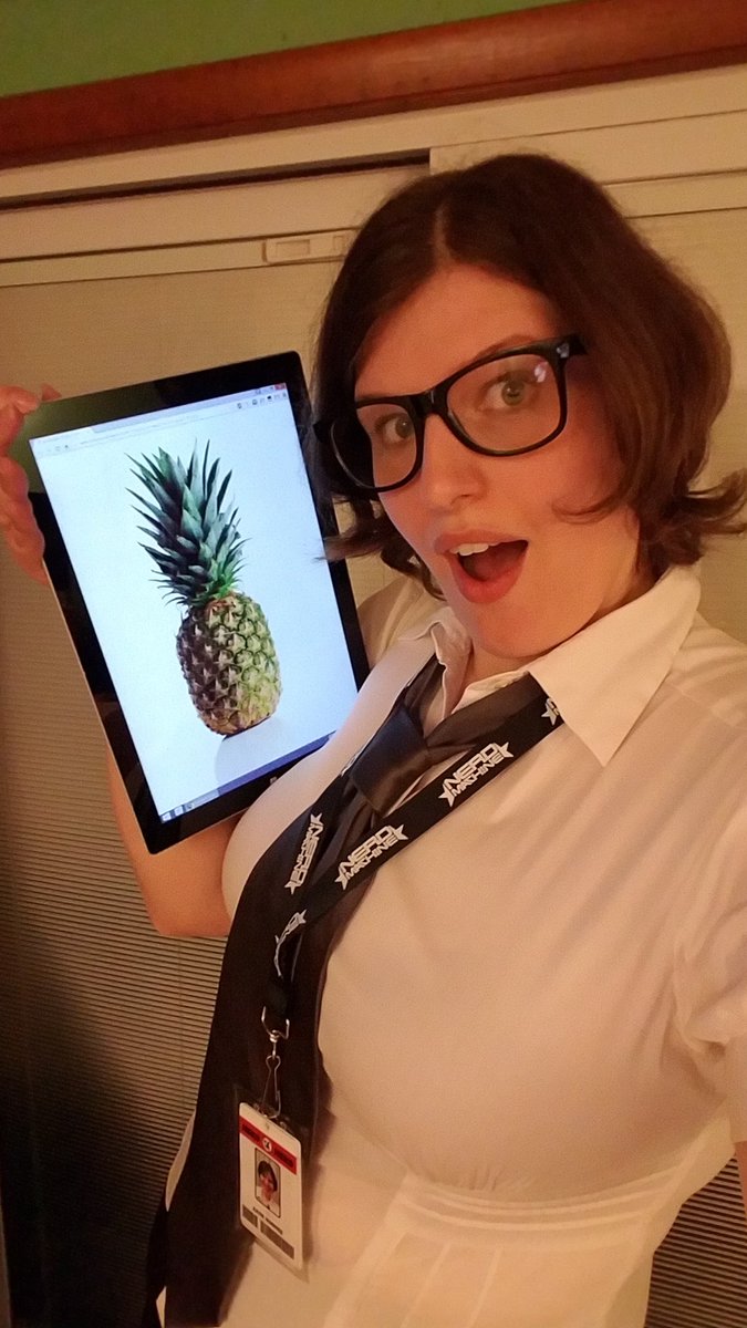 MsKatieHughes's tweet photo. Nerd 10457 here to answer the #Pineapple call! #SaveChuckAgain so this pic makes sense! @netflix @WarnerBrosEnt @ZacharyLevi @thenerdmachine https://t.co/q9yAh5ttKc