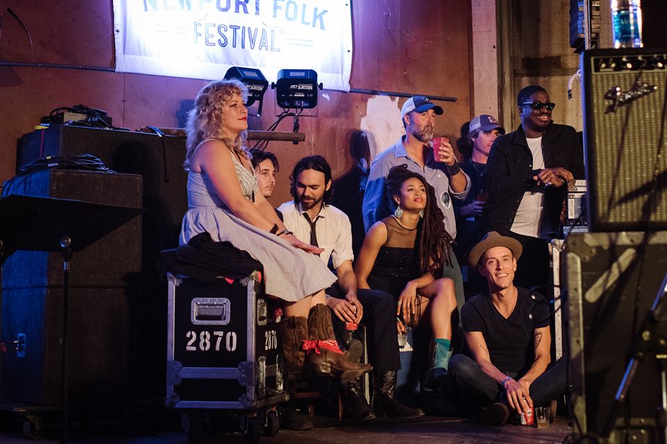 Newportfolkfest's tweet photo. 2years. Ikey smiling on such an epic night. #RIPIKEY @thirdmanrecords @Dominicjdavis @BoosahdaC @ShakeyGraves @TheValerieJune https://t.co/Y2BcjtIOZq