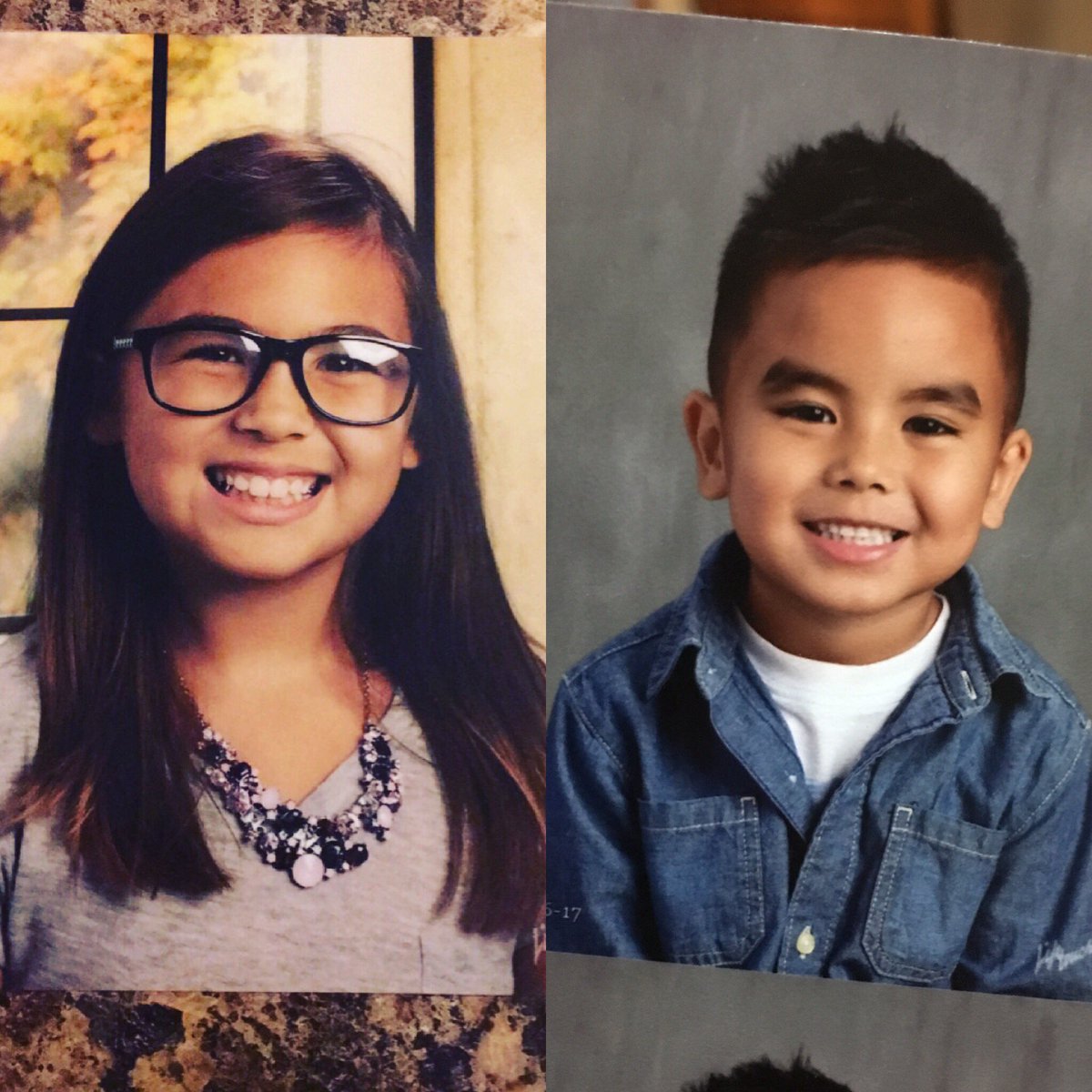 KiDxDee's tweet photo. Look at these 2 haha pretty and handsome AF. #Carlee #Cloud #schoolpictures #siblings #Camisbigsisandbro #ganggang #DaddyDee https://t.co/VAQiMVefHd