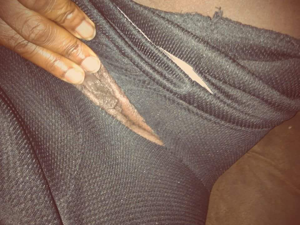 ChocolateLesbi's tweet photo. I think my friend needs to throw away these shorts https://t.co/hl4Hnz1GQF
