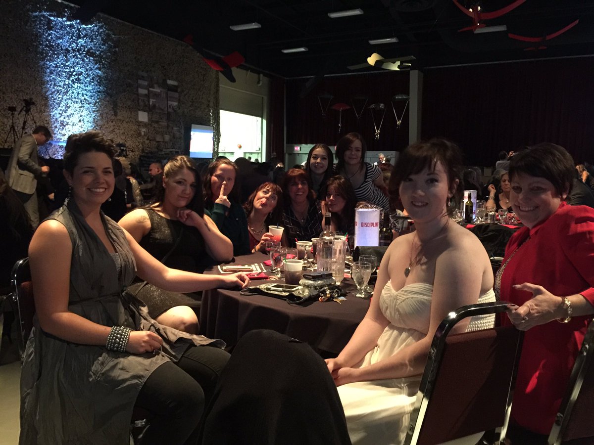 Medicine Hat team enjoying our rare night out at #mhbizawards