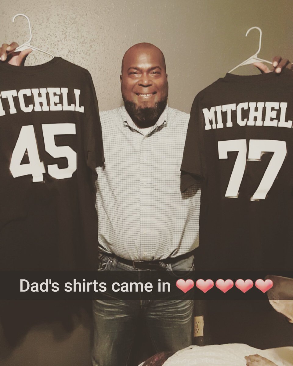 Dad's shirts came in time for GameDay tomorrow. #GoRams #highschoolfootball #maydecreekfootball #gogrant #MaydeForThis #startingtomorrow