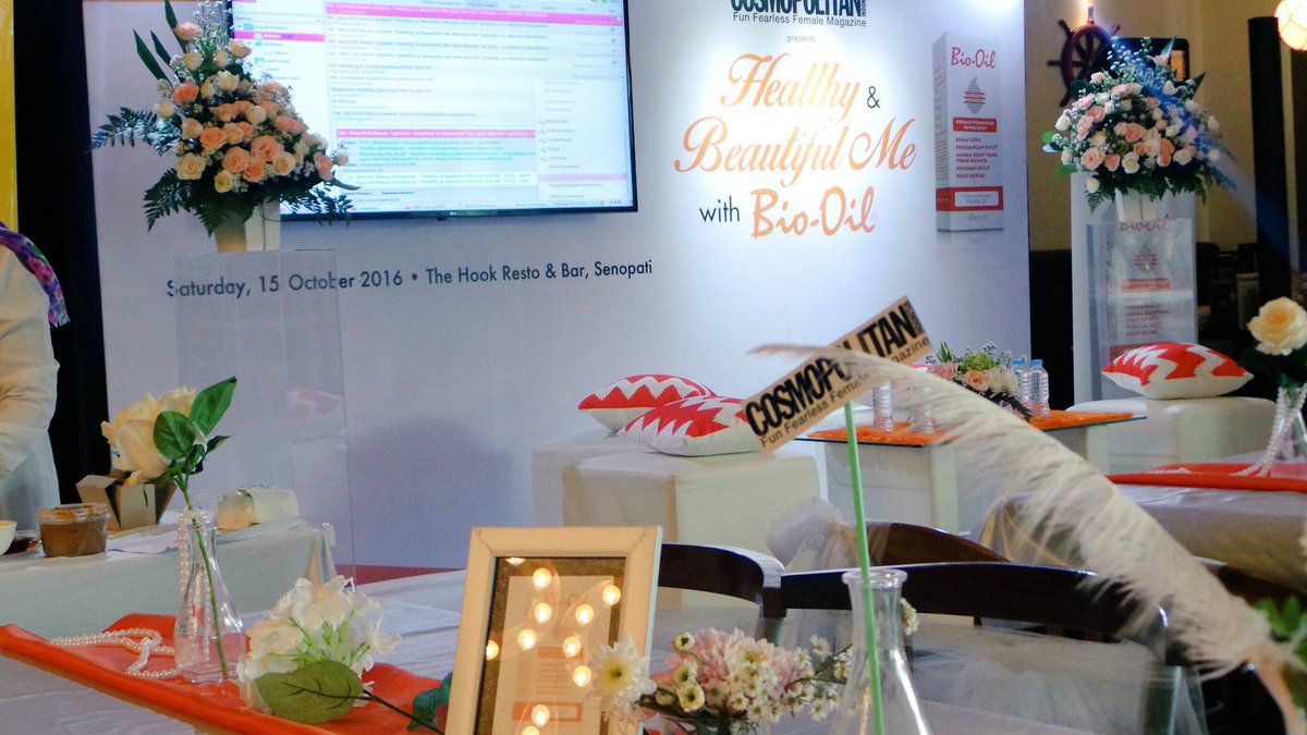 CosmoIndonesia's tweet photo. Sesaat lagi event Cosmo & @Bio_Oil Healthy and Beautiful Me segera dimulai. Tunggu update Cosmo selanjutnya ya. #coto2016 https://t.co/RMkBdx9SGv