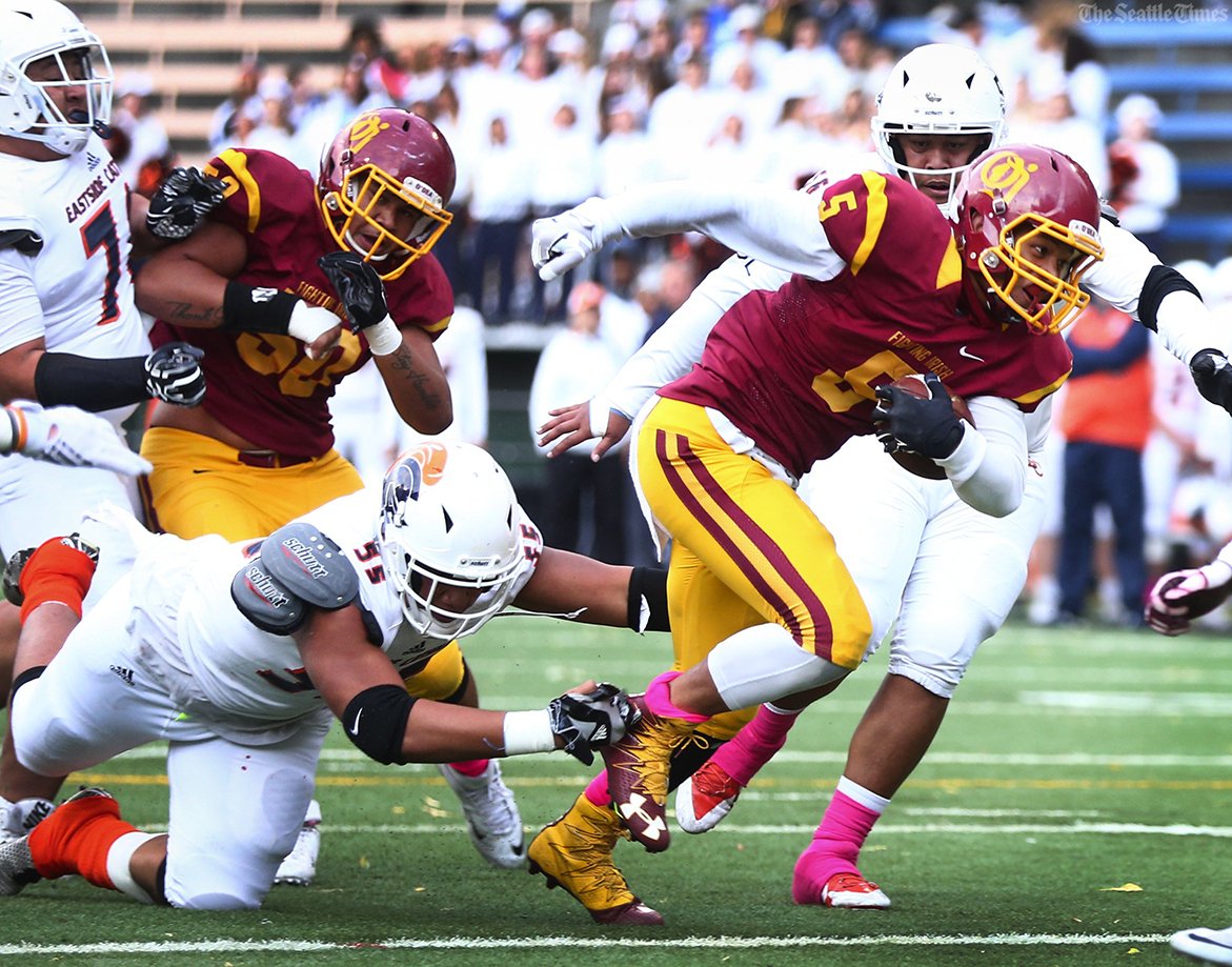 Second ranked O'Dea tops No. 1 Eastside Catholic 20-17 (@lindseywasson) Photo Gallery: buff.ly/2efuhq1