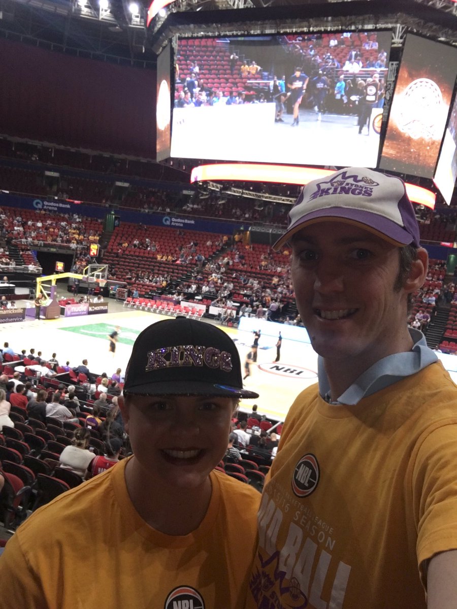 Brandtclifford's tweet photo. Our 1st @SydneyKings game of the season & I am so so pumped to have @AndrewGaze10 in charge! #NoGreaterMan #BasketballBrain https://t.co/zsMU4GeEFW