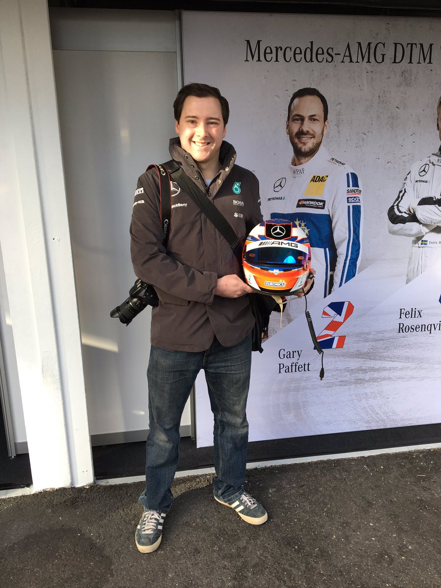 hedgeryhoops's tweet photo. So this happened this morning... @GaryPaffett, a man of his word. #BestTeam #BestDriver #DTMFinale thank you @MercedesAMGDTM! https://t.co/KzLqFiMrkf