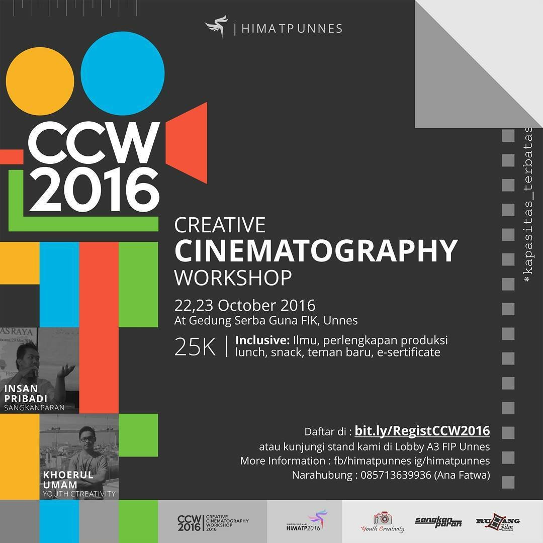 Gaespakaimasker Creative Cinematography Workshop 22 23 Oktober 16 Gsg Fik Unnes Semarang 25k