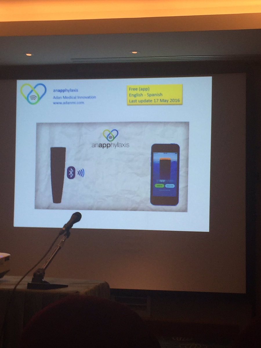 annasalacunill's tweet image. Dr.Tripodi,s talking about apps in anaphylaxis!! Now #anAPPhylaxis, APP+ medical device for adrenaline! #FAAM2016