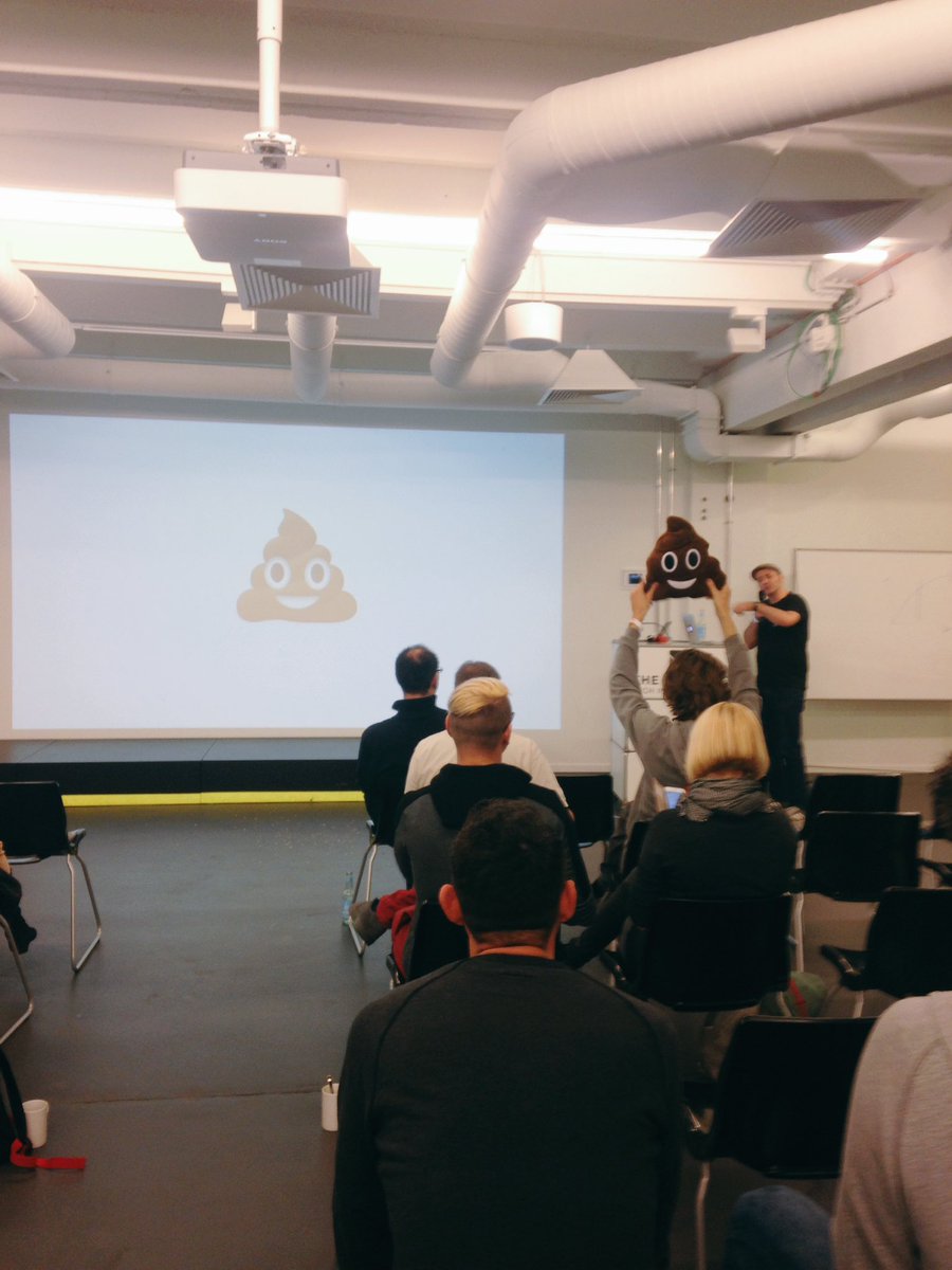 Jam_Berlin's tweet photo. What can shit experiences teach us? @cklavery on #uxdesign 💩 #DesignJamBerlin https://t.co/53gq9TGHtQ
