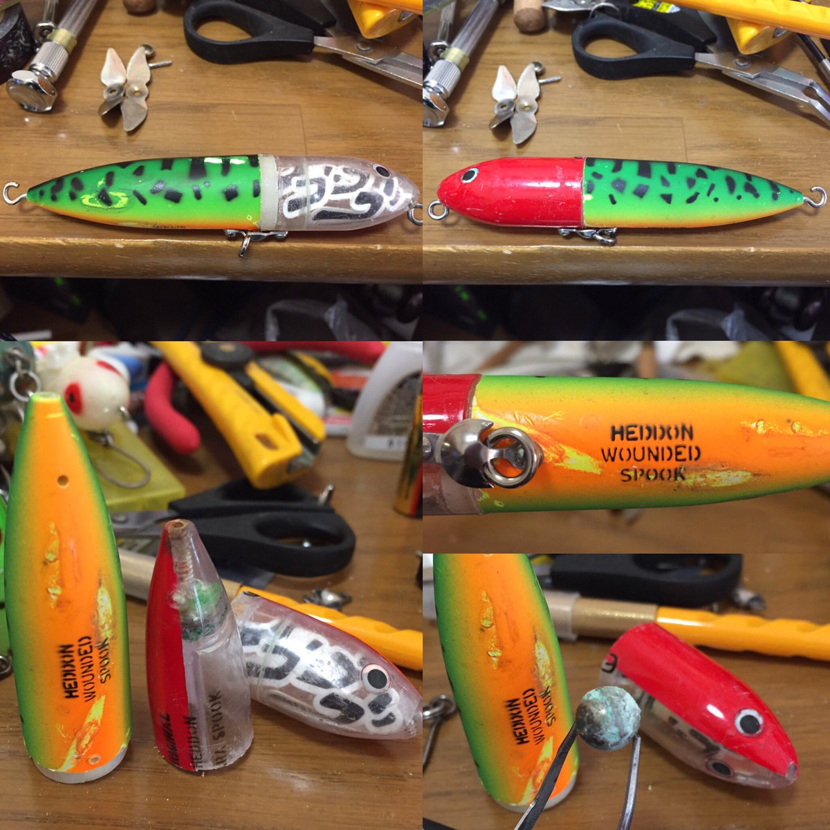 namatamanama's tweet photo. originalzaraspook customあれこれ♪♪  (๑˃̵ᴗ˂̵)ゞ
#heddon #originalzaraspook #woundedspook #ヘドン #オリジナルザラスプーク #ウンデッドスプーク https://t.co/mCzGhmsM5F
