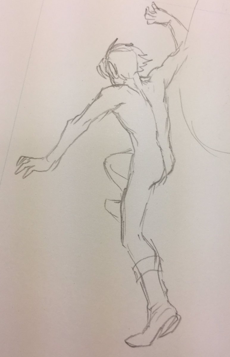 「キャラ描く時身体のラインを取ってから服を着せる事が多いですが途中過程がなんか怪し」|姫川 明 / 姫川 明輝🌟のイラスト