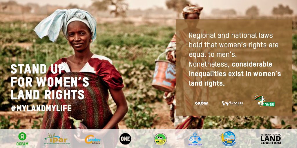 Oxfam's tweet photo. #RuralWomenDay Rural women in West Africa own avg 15% of the land they cultivate. Stop this injustice! https://t.co/ybwYlM2COt #MyLandMyLife https://t.co/M0wi8IvHhY