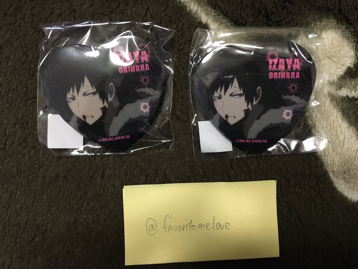 favoritemelove's tweet photo. 【交換】@drrr_rt_bot 
デュラララ！！ハート缶バッジ
譲→2弾臨也
求→2弾静雄＞1弾静雄
2弾静雄に関しては無限回収につき買取も行います。
検索からでもお気軽にどうぞ〜！ https://t.co/o0g19MhmXW