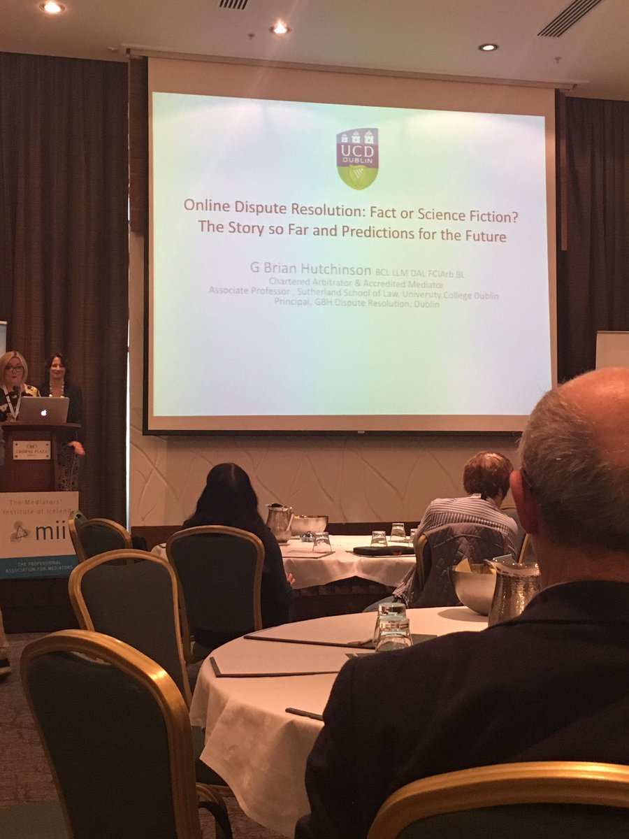 Mary_Tumelty's tweet photo. Looking forward to hearing Brian Hutchinson's presentation this morning on online dispute resolution  #16MII https://t.co/LXfMUoHCru