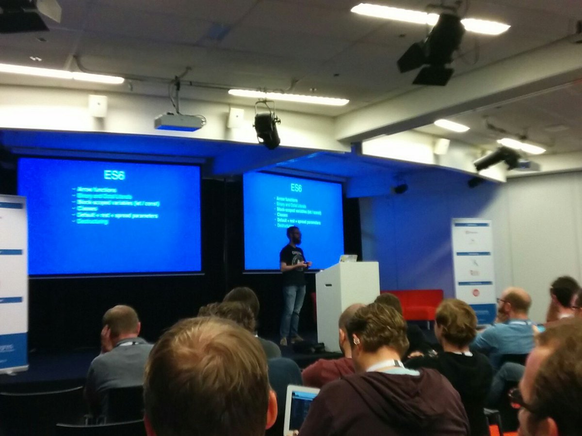 En nu Paul Verbeek met zijn sessie over ES6 op #pfc16