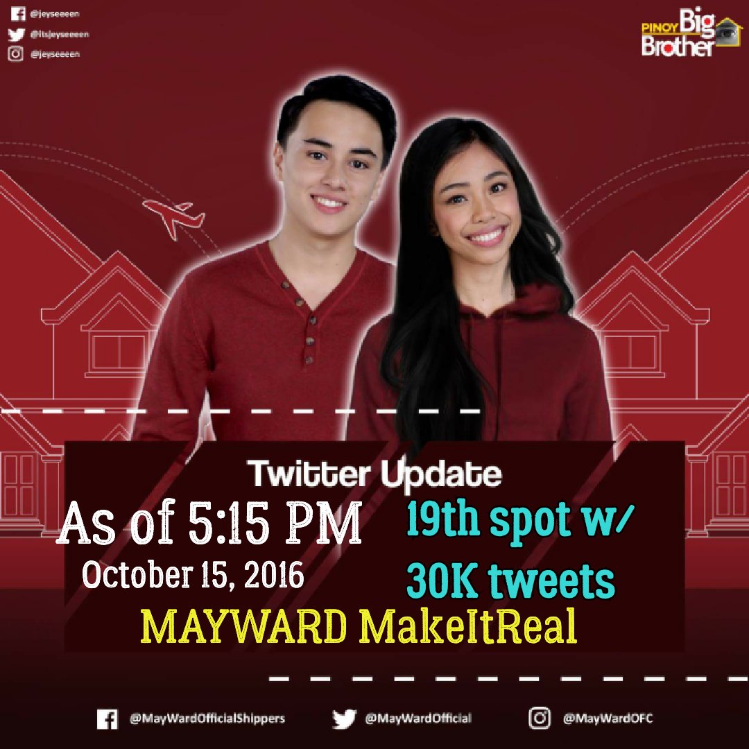MayWardOfficial's tweet photo. Ang bilis na-achieve! 50K target naman. Keep on tweeting, flyers!!! Higher pa!!!

MAYWARD MakeItReal https://t.co/FWjnGZNLaQ