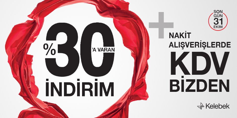kelebekmobilya's tweet photo. Kelebek'ten %30'a Varan İndirim + Nakit Alışverişlerinizde KDV Bizden! https://t.co/AT0W5CPRTP