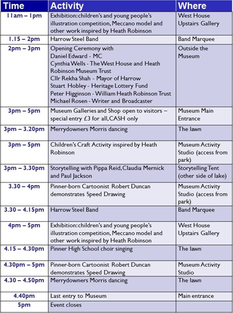Visit Pinner (@visitpinner) on Twitter photo Today is the big day! The grand opening of <a href="/hrobinsonmuseum/">Heath Robinson Museum</a> in the Memorial Park with <a href="/MichaelRosenYes/">Michael Rosen 💙💙🎓🎓 NICE 爷爷</a> and lots of entertainment! Today is the big day! The grand opening of <a href="/hrobinsonmuseum/">Heath Robinson Museum</a> in the Memorial Park with <a href="/MichaelRosenYes/">Michael Rosen 💙💙🎓🎓 NICE 爷爷</a> and lots of entertainment!