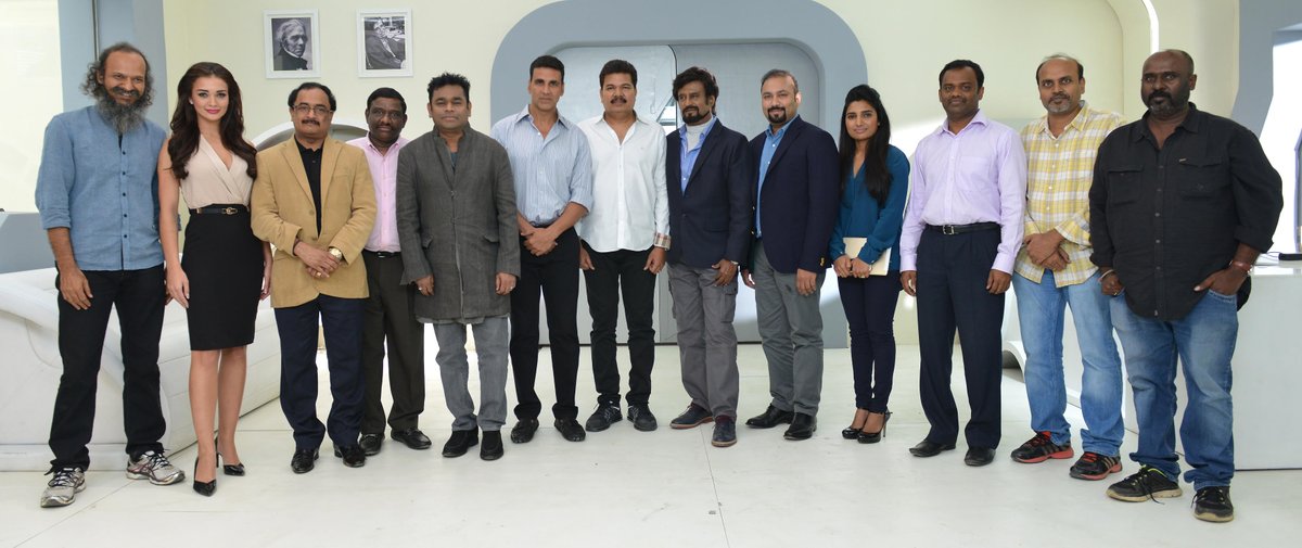 CinemaCalendar's tweet photo. Visionaries like Mr. Allirajah, Mr. Shankar & Mr. Rajinikanth synergize for gargantuan #2point0, witness the thumping event on Nov 20th. https://t.co/YY281Txzk0