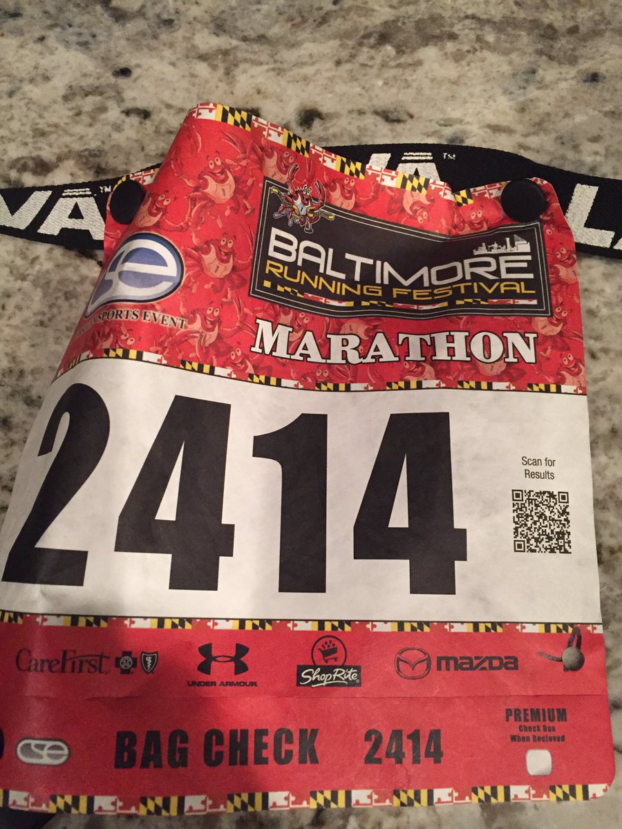 TriWalker's tweet image. Great day for a nice 26.2 run around charm city #BaltimoreRunningFestival thanks @ArmadaSolutions team