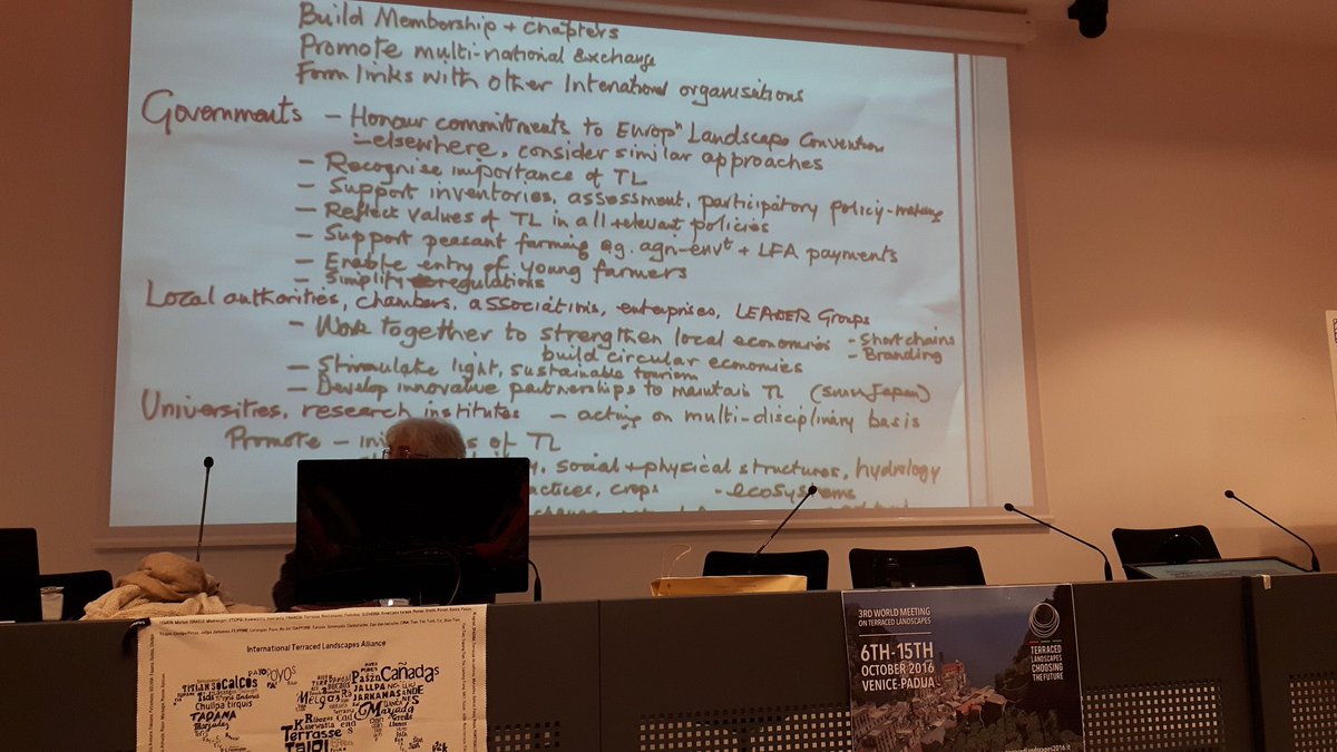 TerracedLand's tweet photo. #TLmanifesto &amp; action proposals: M.Dower @ARC2020eu identifies actors to be involved in #choosingthefuture of terraced landscapes #ITLA2016 https://t.co/DnZIgWKs05