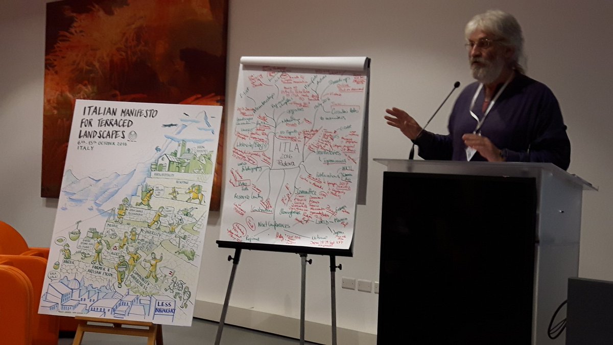 TerracedLand's tweet photo. #ITLA2016 #choosingthefuture of the Terraced Landscape association.
Timmy Tillmann summarize proposals &amp; engagements to keep it alive https://t.co/BJTjO1Npvv