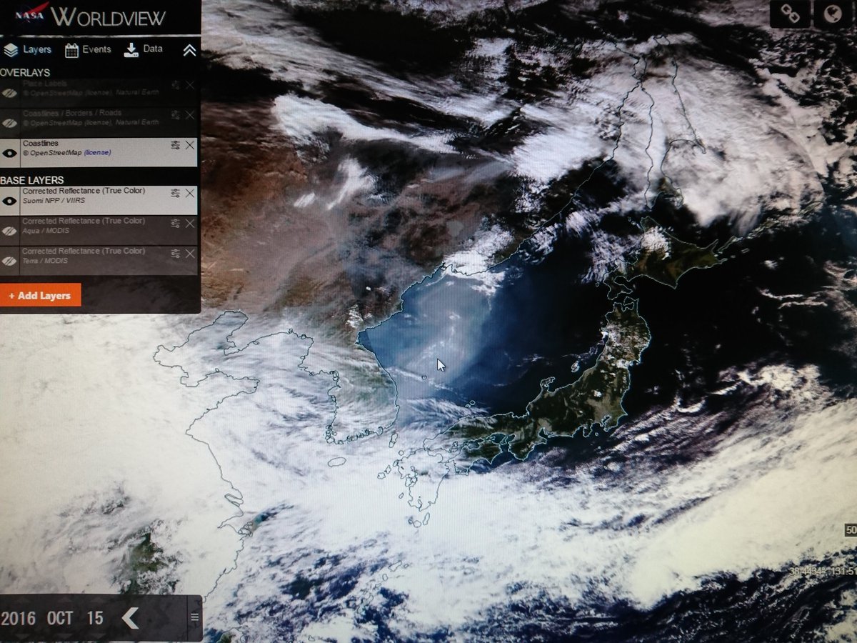 ALPHAtoZETAjpn's tweet photo. #NASA_WORLDVIEW #人工衛星画像
#宇宙 
今日はSuomi/NPPの画像です。
ほら…よーく視て❗❓
 薄曇🌁の縁が彩光🌈 https://t.co/almHIjQZq6