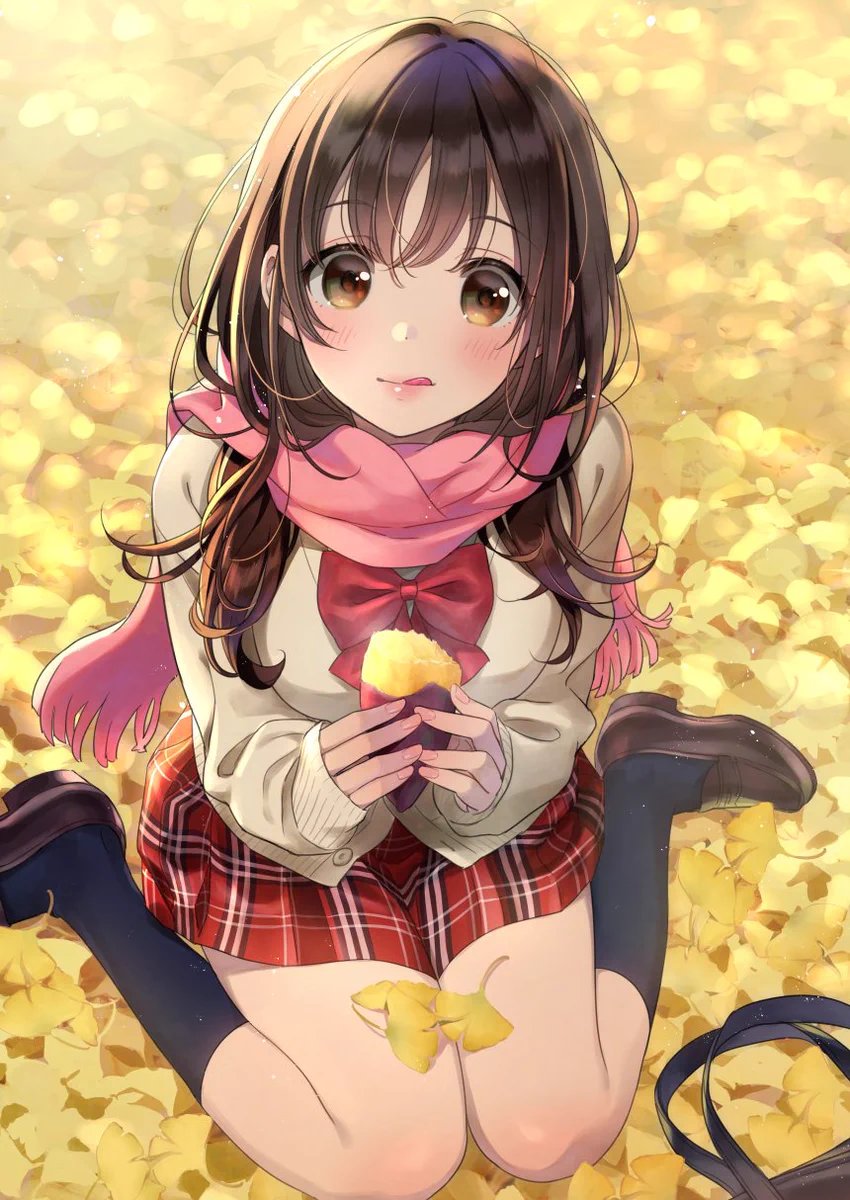 食欲の秋ということで焼き芋もいいけど…この女子が可愛すぎて秋とかどうでもいいわｗｗ
