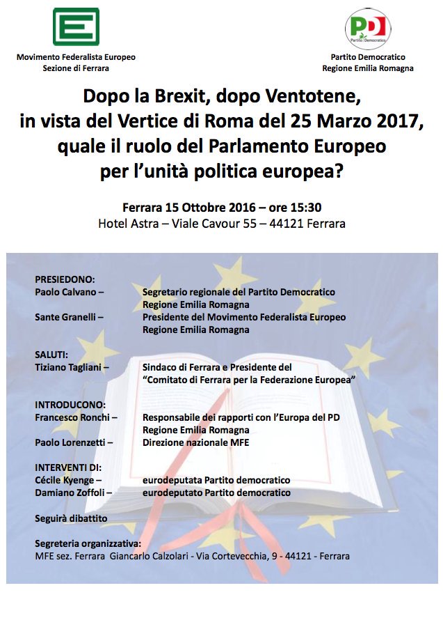 ckyenge's tweet photo. Oggi pomeriggio a Ferrara con il #Movimento Federalista Europeo e #PDER guardiamo al futuro del progetto europeo https://t.co/5kXXjoQ7ol https://t.co/fu9ZZneQuA