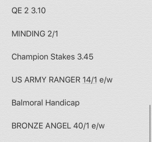 threetipsaday's tweet image. A tip for each race at Ascot today! Over £300 profit in 10 days of operating! #ChampionsDay #Ascot