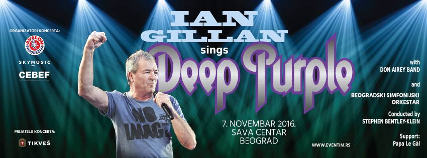 Mega događaj za sve RnR sladokusce! Hitovi Deep Purple u originalnom izvođenju Iana Gillana i Beogradskog simfonijskog orkestra.