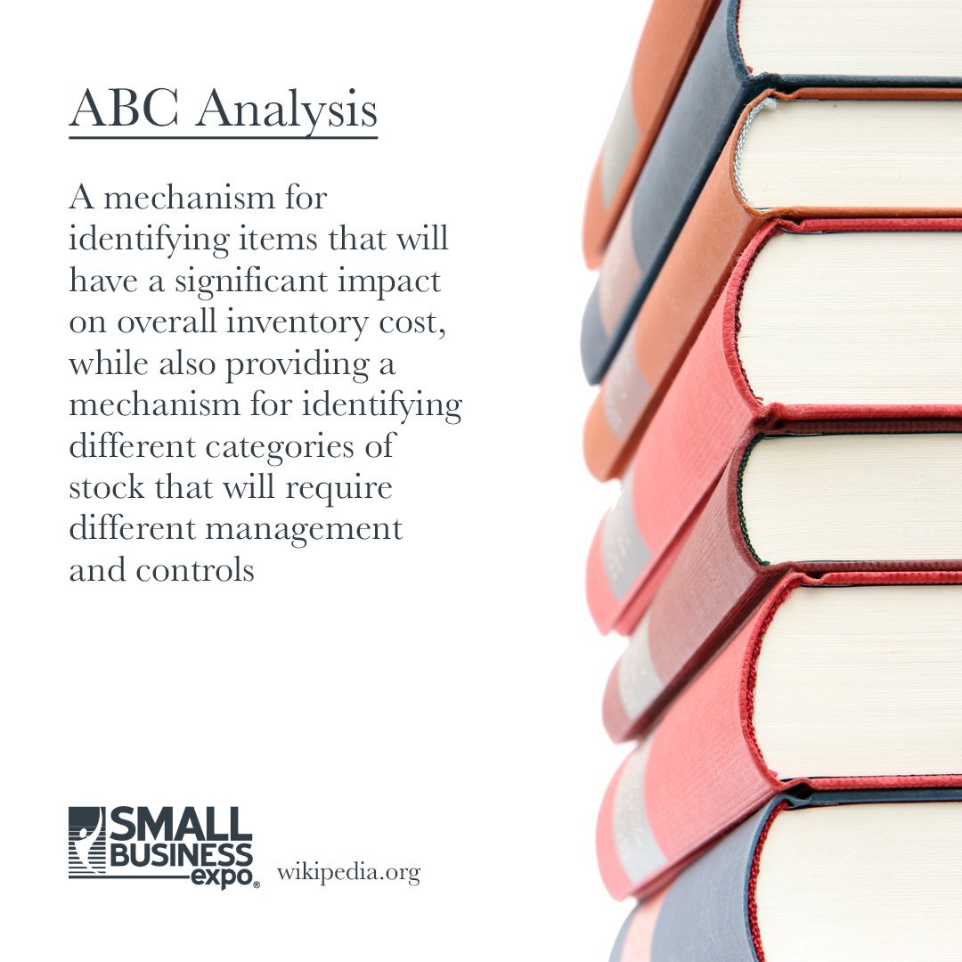 SmallBizExpos's tweet image. #ABCAnalysis is today&apos;s #BizWord
#SmallBiz #SmallBusiness #Business #Entrepreneurs #SmallBusinessSaturday #SmallBizExpo