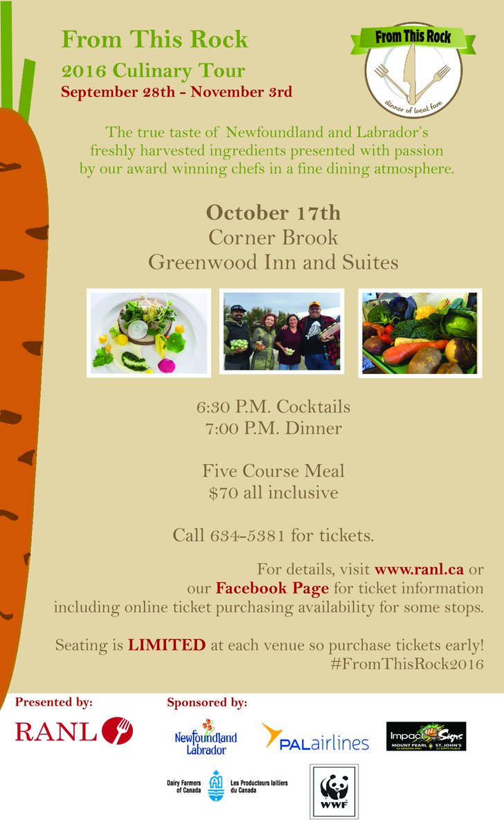The From This Rock tour hits <a href="/CornerBrook/">Corner Brook</a> on Monday! Help support local farmers and fishers while enjoying a mouth watering meal!