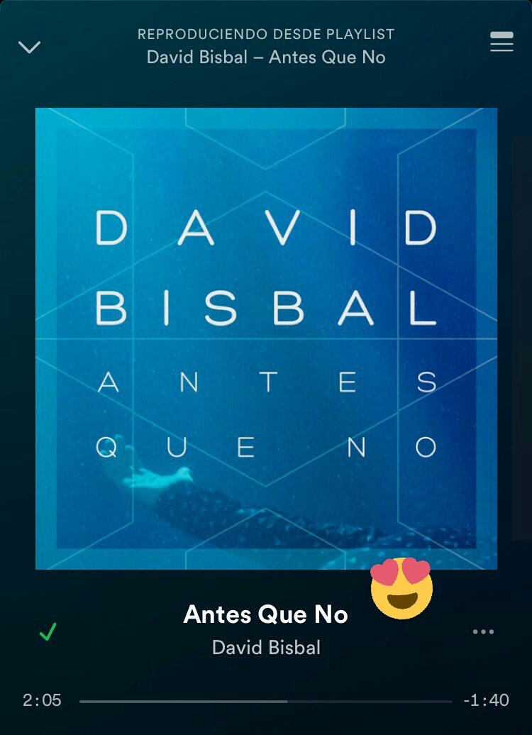 lauralmeria's tweet photo. @davidbisbal Felicidades por el mas de 1 millon de visualizaciones de #AntesQueNoVideo 👏👏 y por ser n°1 en descargas de #AntesQueNo 📲 😘 https://t.co/PwMbXZrfo1