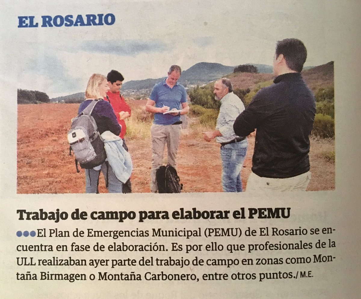 Aprocica's tweet image. Trabajo de campo para  elaborar el #PEMU del @aytoelrosario #ProteccionCivil #ElRosario @CatedraRRD