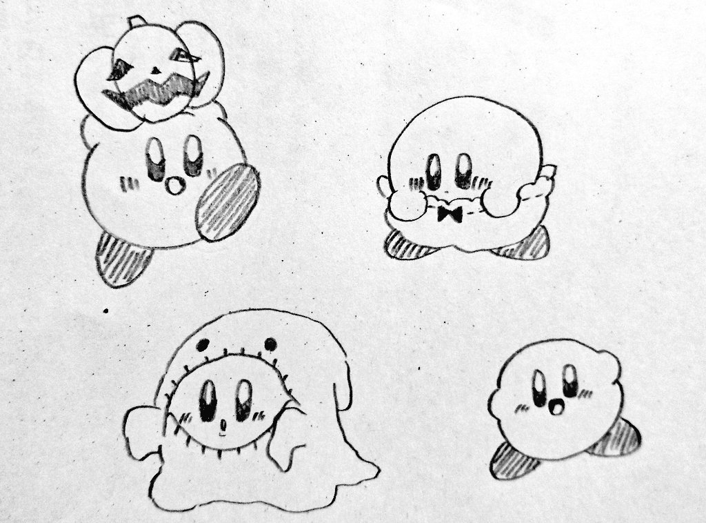 授業中のカービィ落書き 